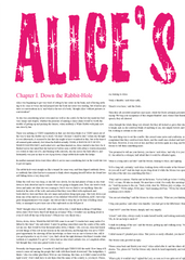 Alice in Wonderland (Traditional) Full Novel Text Print Close Up
