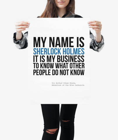 "Sherlock Holmes" quote print
