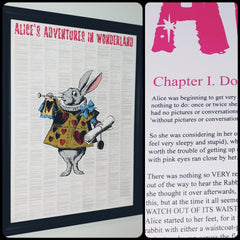 Alice's Adventures In Wonderland White Rabbit Full Novel Text Print